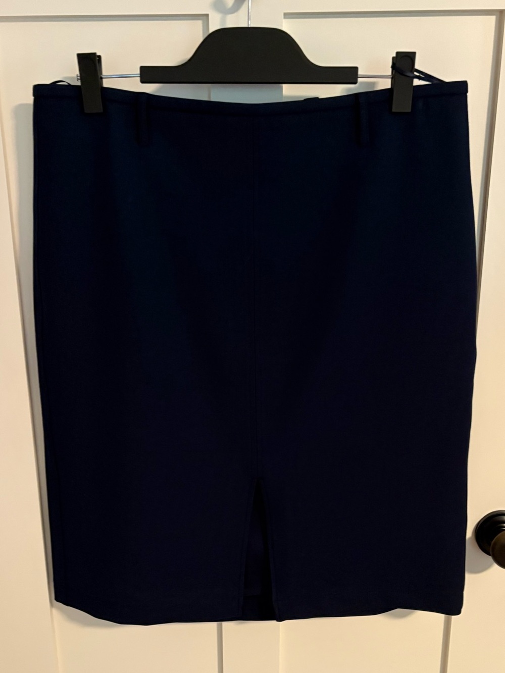 J. Crew Navy Pencil Skirt with Front Vent